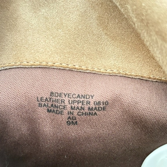 Bandolino Eye Candy Tall Tan Suede Leather Fold Over Knee‎ High Boots Women's 9 - Picture 6 of 9